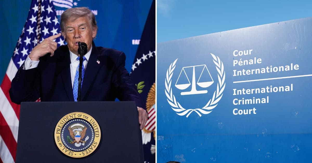 Social media posts claimed the International Criminal Court had listed Donald Trump as an international war criminal (AP Photo)