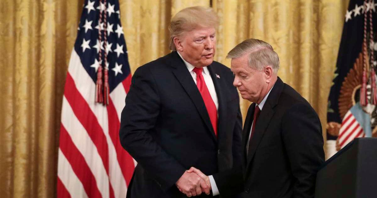 President Donald Trump paid tribute to Senator Lindsey Graham after the longtime South Carolina Republican died at the age of 71 following what his office described as a 'brief and sudden illness' (Getty Images)