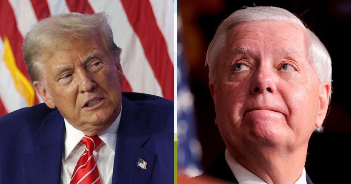 President Donald Trump said he and Lindsey Graham 'disagreed a little bit' on Ukraine even though they saw eye to eye on most other issues (Getty Images)