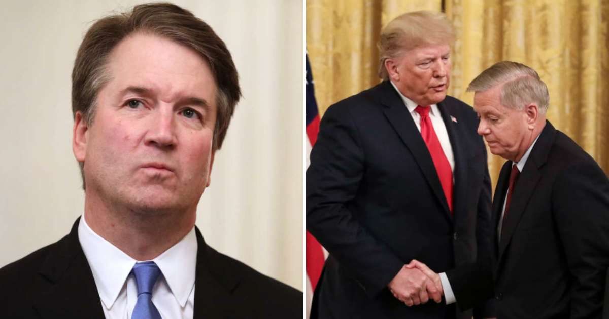 President Donald Trump said Lindsey Graham's defense of Brett Kavanaugh was the late senator's 'finest moment' (Getty Images) 