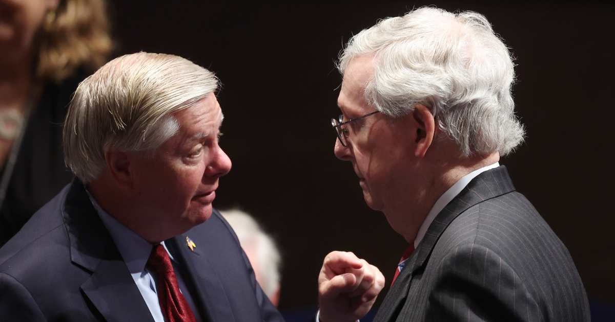Mitch McConnell paid tribute to Lindsey Graham, remembering his longtime colleague's service and dedication to the Senate (Getty Images)