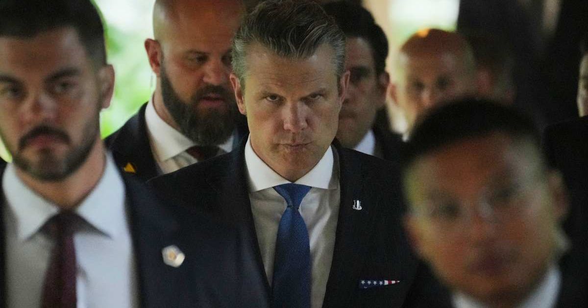 Defense Secretary Pete Hegseth announced a Pentagon-DOJ task force to identify and prosecute leakers of sensitive information (AP Photo/Achmad Ibrahim)