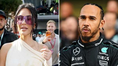 Kim Kardashian shares rare selfie with boyfriend Lewis Hamilton and her children in new post