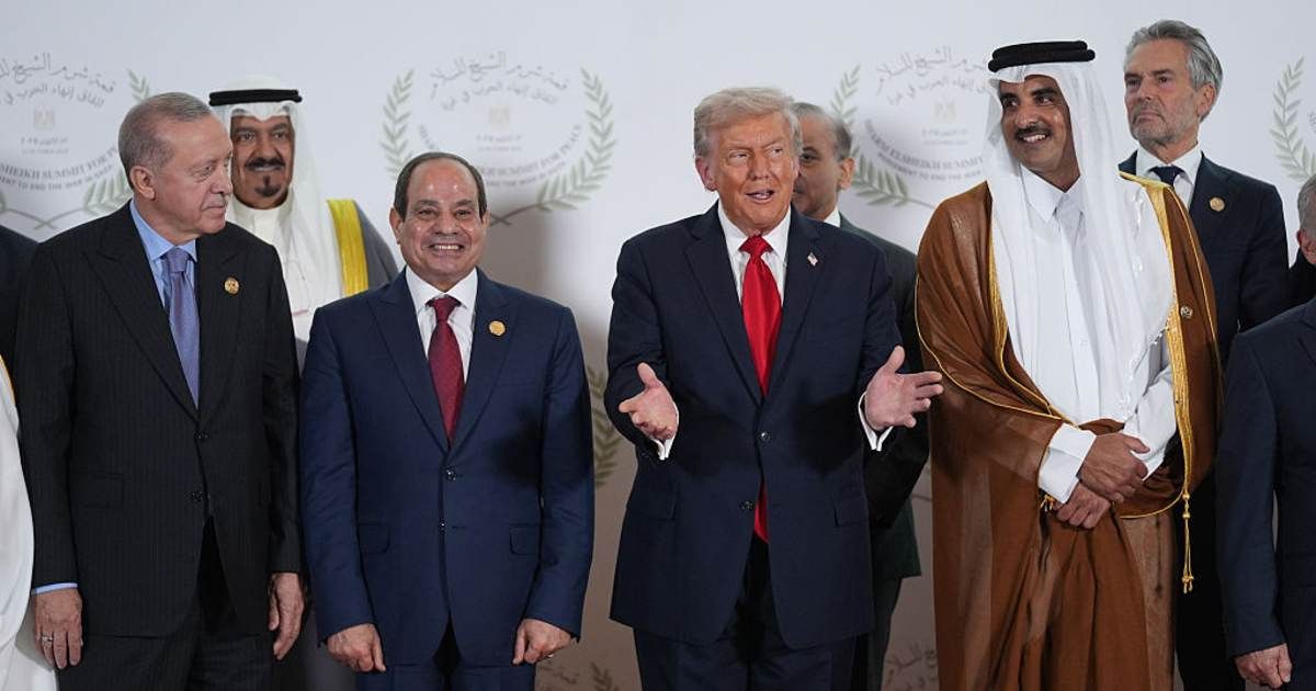 President Donald Trump announced a major shift in his Strait of Hormuz strategy, replacing a global cargo fee proposal with tougher measures targeting Iran. ( Evan Vucci - Pool / Getty Images)