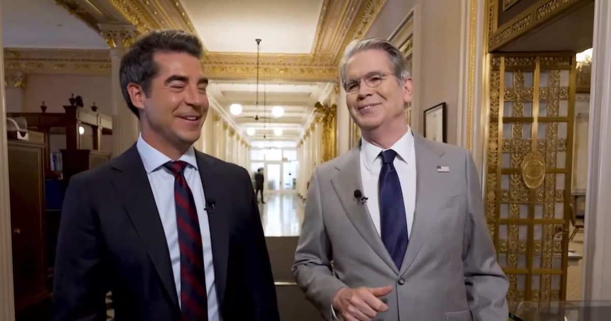 During the Treasury tour, Fox News' Jesse Watters asked whether President Donald Trump ever requested items from the department for the White House (Screengrab/Fox News/YouTube)