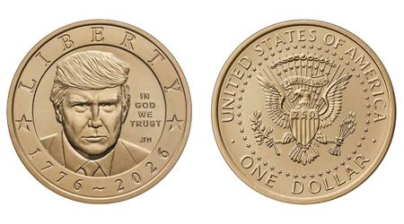 Trump's face on new $1 gold coin defies law barring living presidents, Bessent confirms
