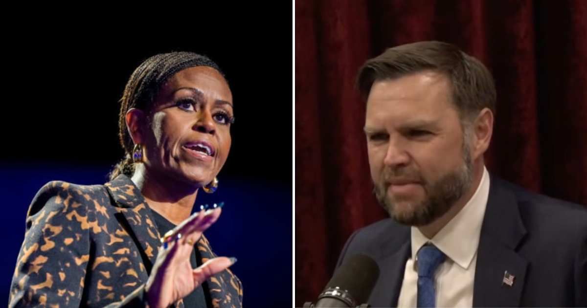 JD Vance addressed the controversy surrounding UFC fighter Josh Hokit’s comments about Michelle Obama during his recent appearance on ‘The Joe Rogan Experience’ podcast (Getty Images, The Joe Rogan Experience/YouTube)