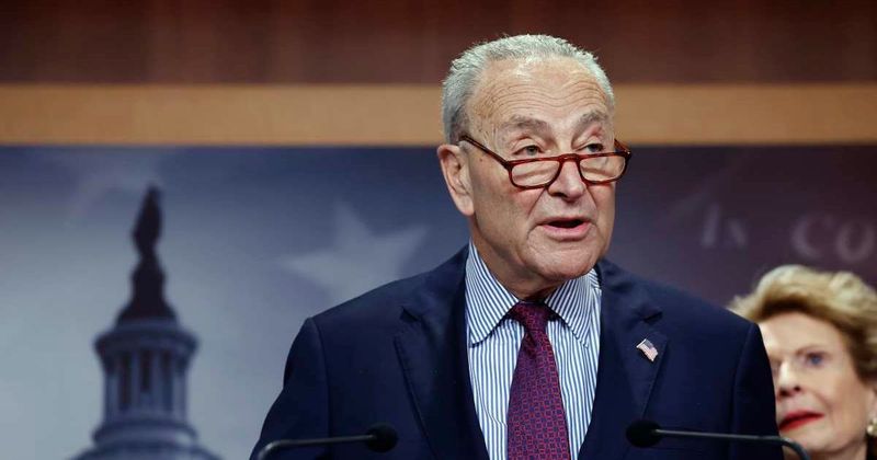 Watch Chuck Schumer let loose audible fart on the Senate floor while slamming Trump