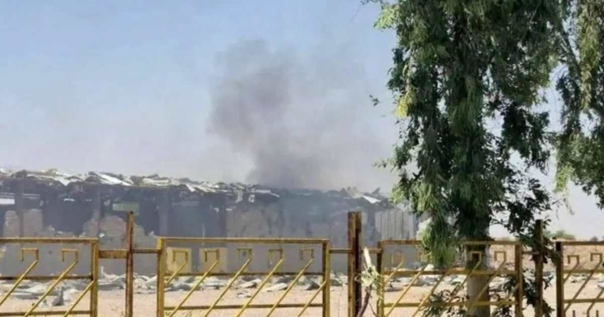 US forces struck a civilian wheat storage facility in Hoveyzeh (@Mario Nawfal/X)