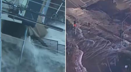 West Hollywood water main break floods streets, strands vehicles near Sunset Strip