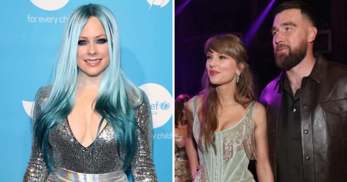 Avril Lavigne performed 'Sk8er Boi' during Taylor Swift and Travis Kelce's wedding celebration at Madison Square Garden (Randy Shropshire/Getty Images for UNICEF USA, Getty Images)
