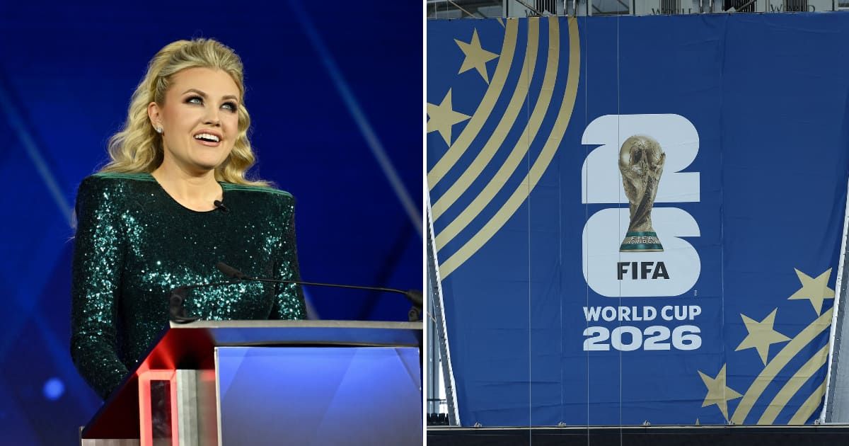 Social media rumor claims that Erika Kirk is set to perform the national anthem at FIFA World Cup Final (Getty Images)