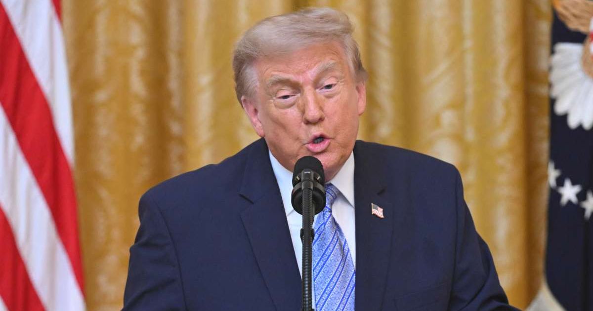 President Donald Trump spoke from the White House as his administration released newly (Getty Images)