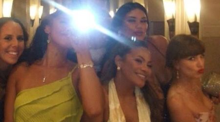 Taylor Swift parties with NFL WAGs at teammate's wedding alongside Travis Kelce