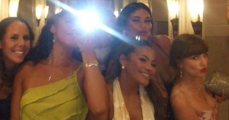 Taylor Swift parties with NFL WAGs at teammate's wedding alongside Travis Kelce