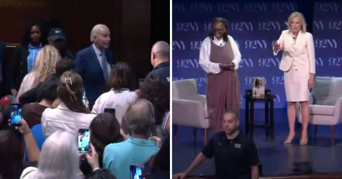 A newly released video captures Joe Biden crashing Jill Biden's June 2 book event at 92nd Street Y in New York (Getty Images)
