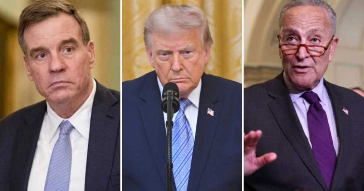 Top Democrats, including Senators Mark Warner and Chuck Schumer, rejected claims made by Donald Trump during his primetime speech on election security on July 16, 2026 (Getty Images, Saul Loeb/Pool via AP)