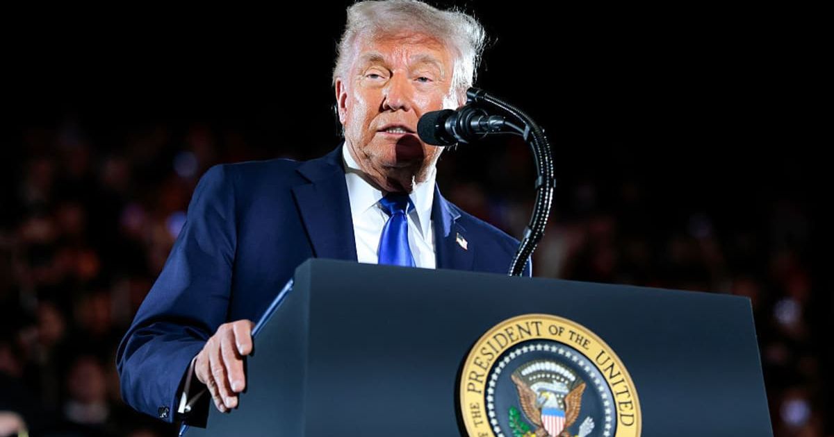 President Donald Trump addressed election security and announced the release of declassified documents during a White House speech ahead of the midterm elections (Anna Moneymaker/Getty Images)