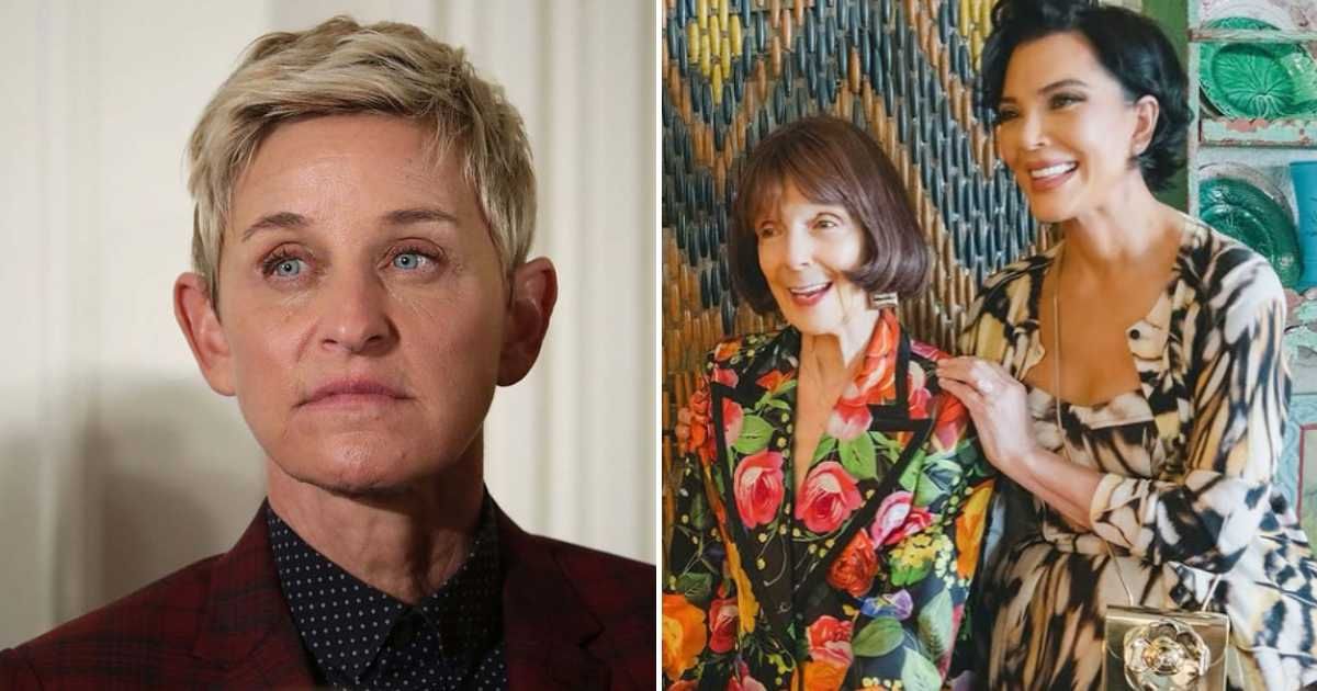 Ellen DeGeneres shared a heartfelt message for Kris Jenner following the death of her mother, Mary Jo Campbell (Getty Images, @krisjenner/Instagram)
