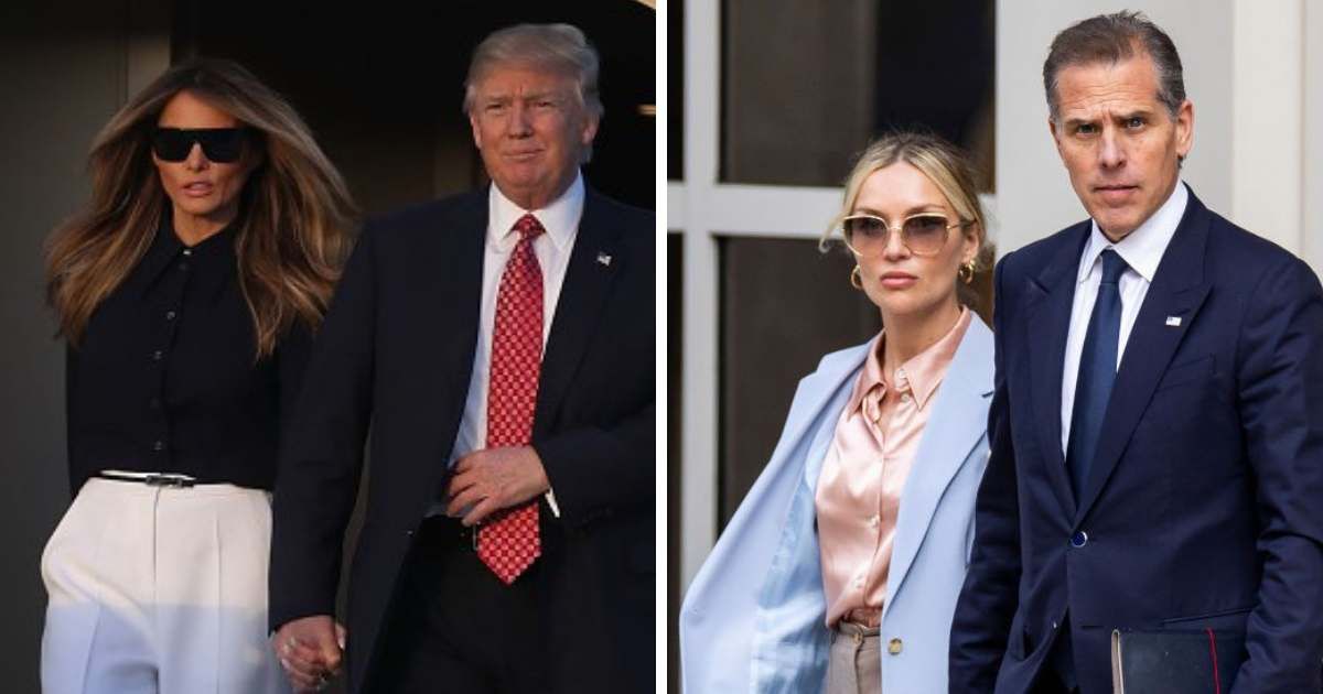 Hunter Biden accused President Donald Trump, his family and administration of 'robbing us blind', saying an oligarchy was dividing the country for political gain (Joe Raedle/Getty Images, Anna Moneymaker/Getty Images)