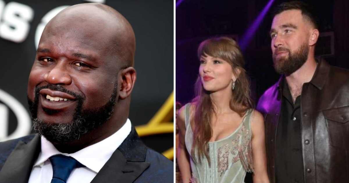 Shaquille O'Neal joked after revealing he was not invited to Taylor Swift and Travis Kelce's wedding (Rich Fury/Getty Images, Getty Images)