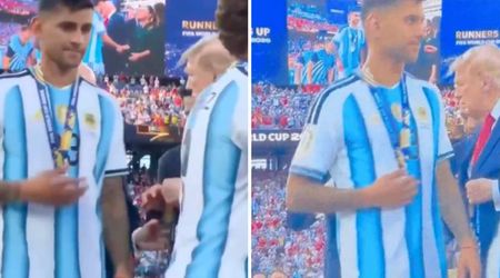 Video appears to show Argentina's Cristian Romero snub Trump's handshake at World Cup final