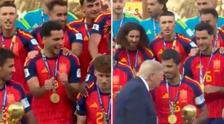 Spanish soccer star mimics Trump's viral dance in front of him during World Cup final celebrations