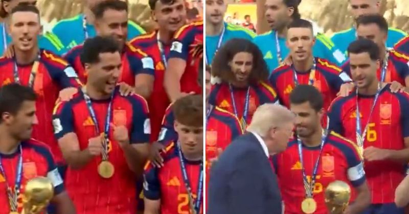 Spanish soccer star mimics Trump's viral dance in front of him during World Cup final celebrations