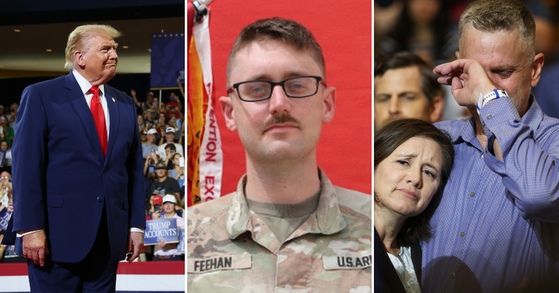 'Come with me on Air Force One': Trump flies fallen soldier's family, crowd erupts in applause