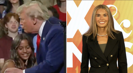 Heartwarming video shows little girl asking Trump to give bracelet to Kai Trump at Georgia event