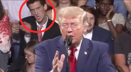 Video shows man mimic Trump's words and hand gestures in sync during Georgia rally