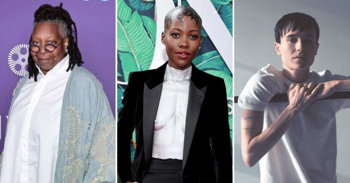Whoopi Goldberg defended Elliot Page and Lupita Nyong'o’s casting in Christopher Nolan’s 'The Odyssey' amid criticism (Getty Images, Cindy Ord/Getty Images for Tony Awards Productions, @elliotpage/Instagram)