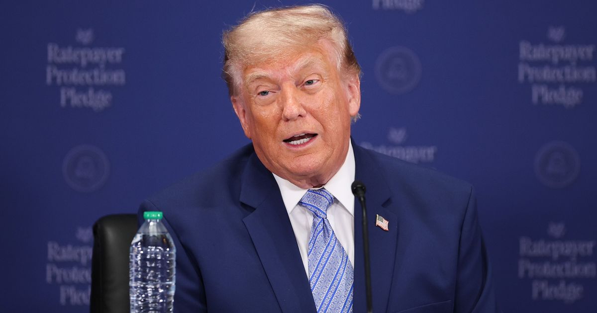 President Donald Trump spoke about expanding the Ratepayer Protection Pledge during a roundtable at EPA headquarters in Washington, DC, on July 23, 2026 (Getty Images) 