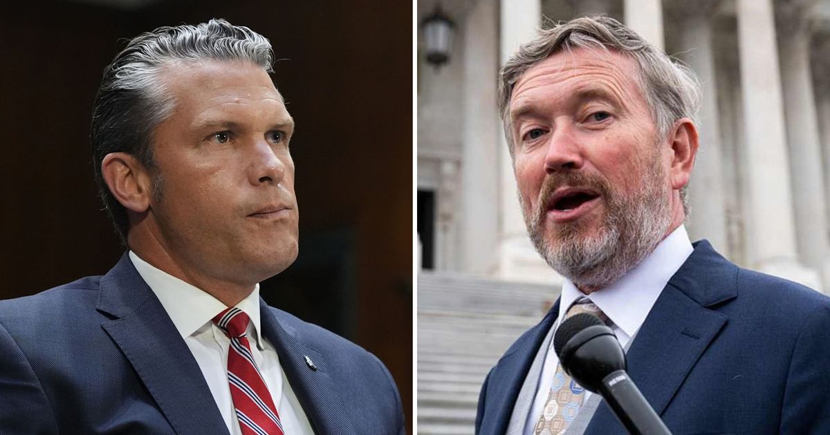Thomas Massie accused Pete Hegseth of violating war powers rules over ongoing Iran operations (AP Photo, Getty Images)