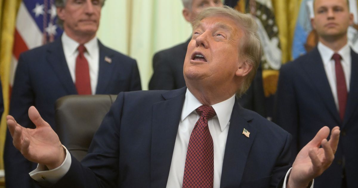 President Donald Trump's made the remarks about tariffs during an Oval Office press conference on Friday, July 24 (AP Photo/Rod Lamkey, Jr)