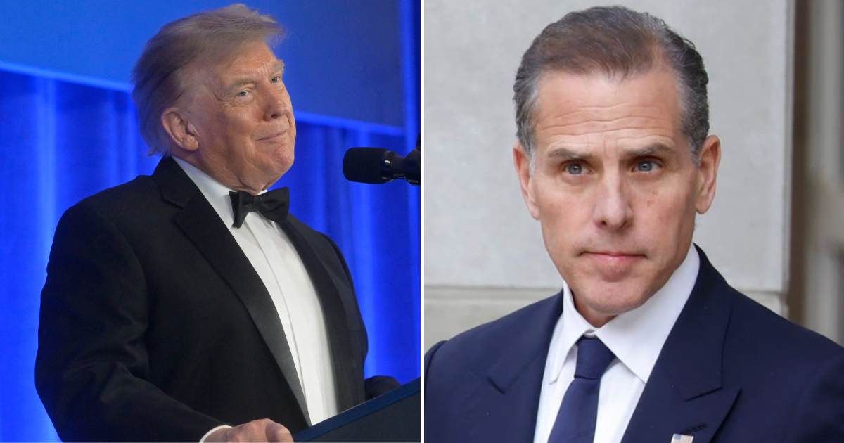 Hunter Biden slammed President Donald Trump’s White House Correspondents' Dinner speech, saying the president mocks others but cannot laugh at himself (Getty Images)