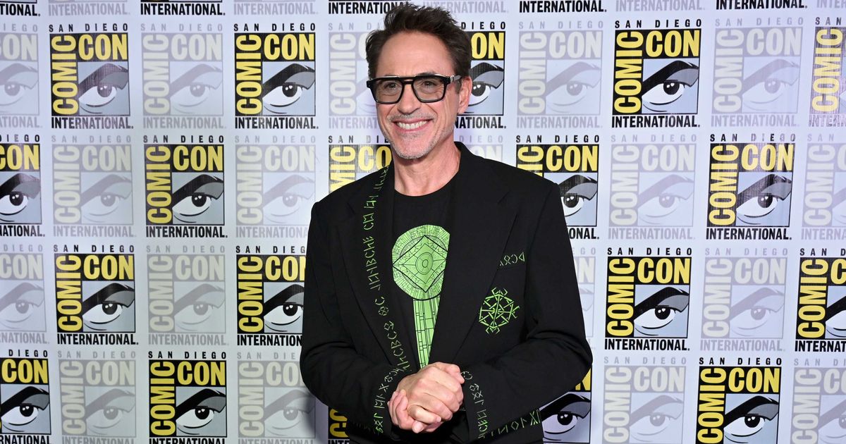 Robert Downey Jr got candid about playing Doctor Doom while attending Marvel Studios' Hall H panel at San Diego Comic Con on Saturday, July 25 (Alberto E Rodriguez/Getty Images for Disney)