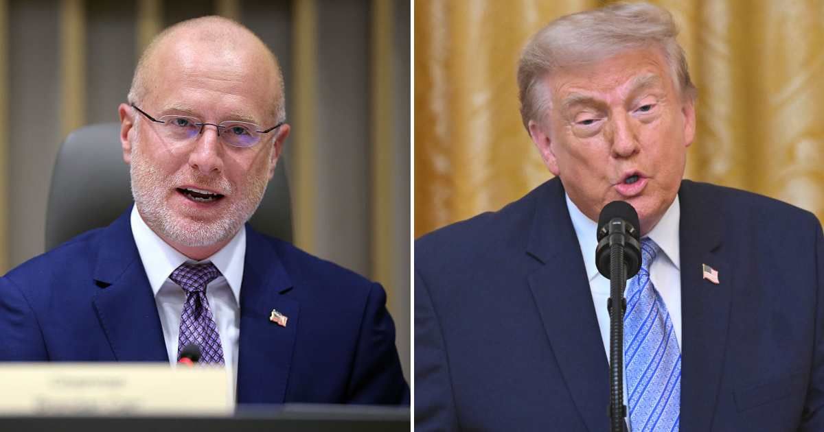 A social media rumor claims the Federal Communications Commission (FCC) has fined the TV networks for their refusal to air President Donald Trump's address (Getty Images)