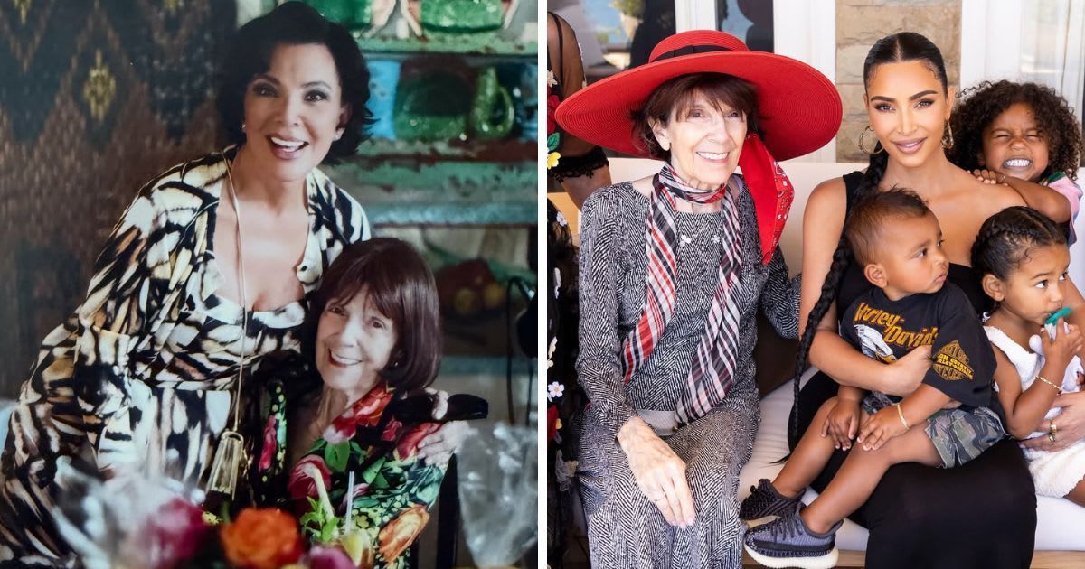 Mary Jo 'MJ' Campbell, Kris Jenner's mother and Kim Kardashian's grandmother, died just days before her 92nd birthday (@krisjenner, @kimkardashian/Instagram)