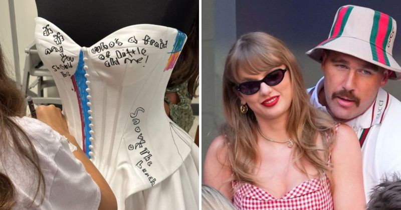 Young hospital patients honor Taylor Swift and Travis Kelce with one-of-a-kind wedding gown