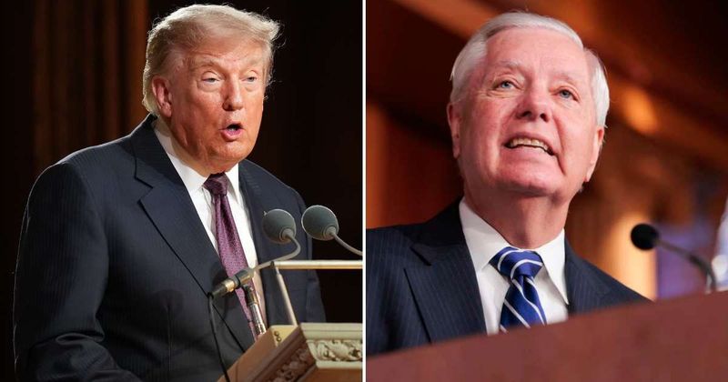 Trump breaks from prepared eulogy, says ‘not everybody’ liked late Senator Lindsey Graham
