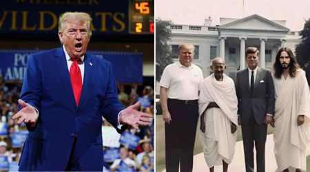Fact Check: Did Trump share an AI image of himself with Gandhi, JFK and Jesus?