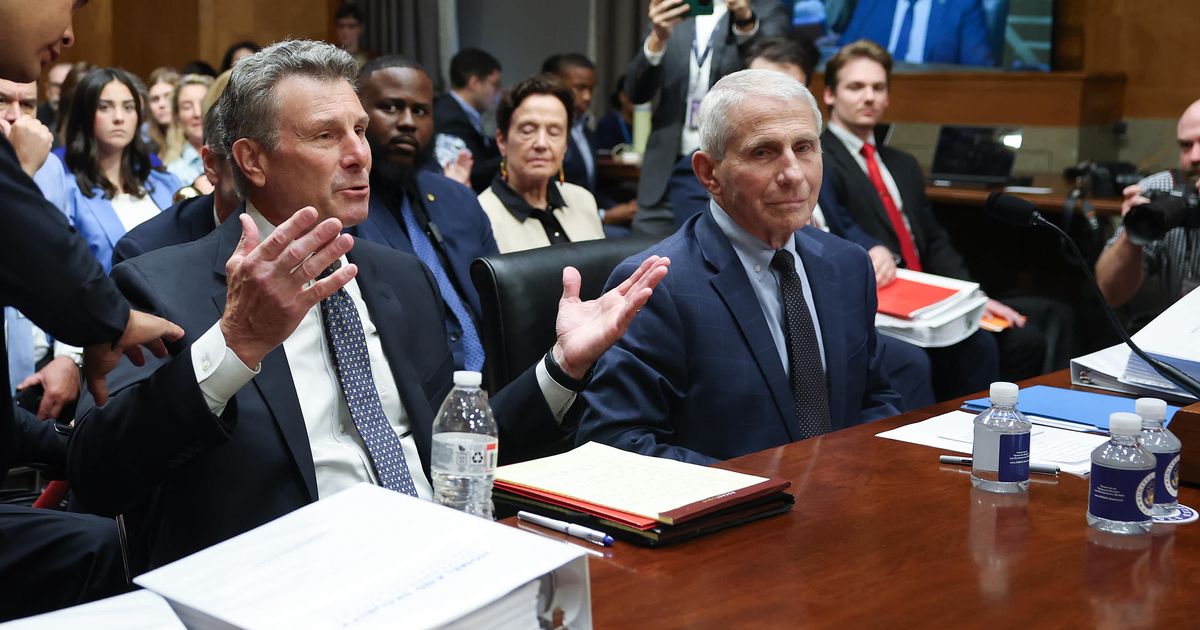 David Schertler, the attorney for former NIH Director Anthony Fauci, is removed from the hearing room at the direction of committee chairman Sen. Rand Paul (R-KY) during a hearing before the Senate Homeland Security and Governmental Affairs Commit (Getty 