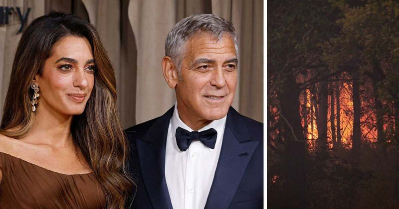 George Clooney and wife Amal evacuate France estate as massive wildfires force thousands to flee