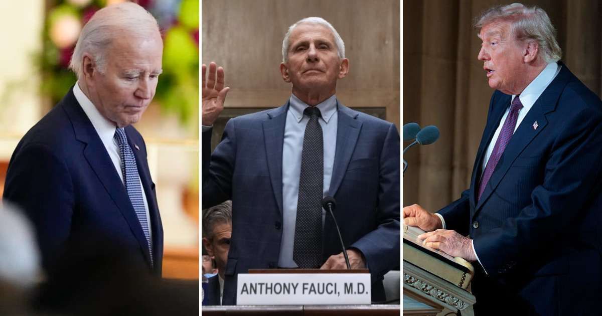 Donald Trump said he disagreed with Anthony Fauci's Covid guidance but defended the constitutional power of presidential pardons, including Joe Biden's pre-emptive pardon of the former NIH director (Getty Images)