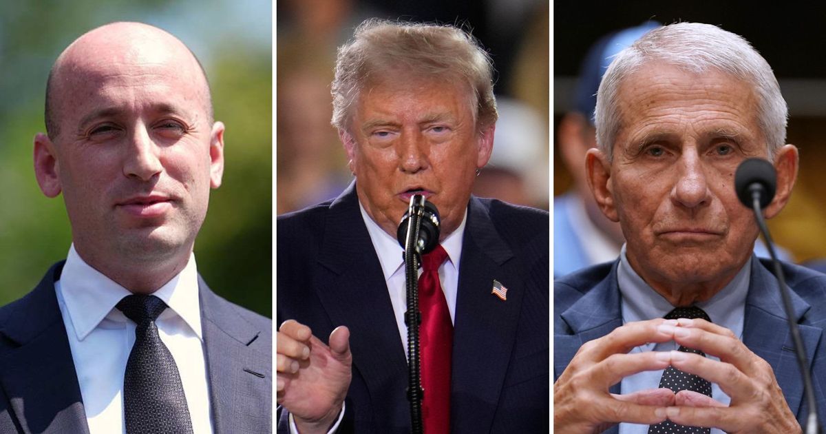 Stephen Miller said Donald Trump questioned Covid-19 policies throughout the pandemic, rejecting claims that Dr Anthony Fauci was Trump's ally (Getty Images, AP Photo)