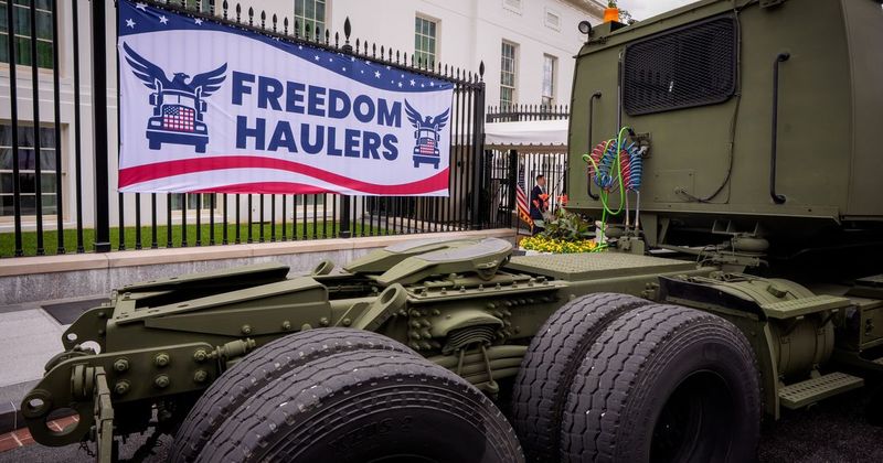 Trump unveils 'freedom haulers' plan to replace illegal immigrant truck drivers with veterans
