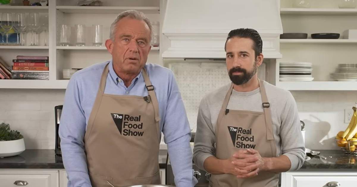 Robert F Kennedy Jr has launched ‘The Real Food Show’, a celebrity cooking series inspired by the Trump administration's MAHA initiative (The Real Food Show/YouTube)