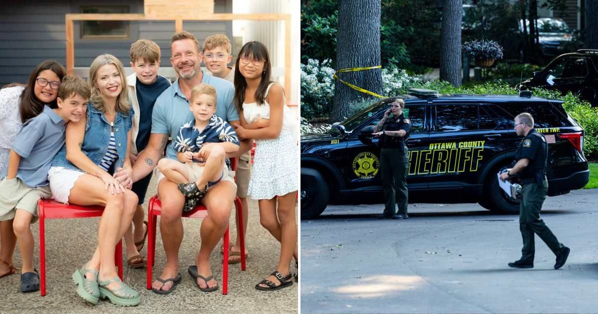 According to the Ottawa County Sheriff's Office, autopsies confirmed that Kristopher Karolkiewicz, 47, shot his wife, Amanda Karolkiewicz, 39, and their six children, aged between 5 and 15, before taking his own life (@GlobalChannel24/X, AP Photos)