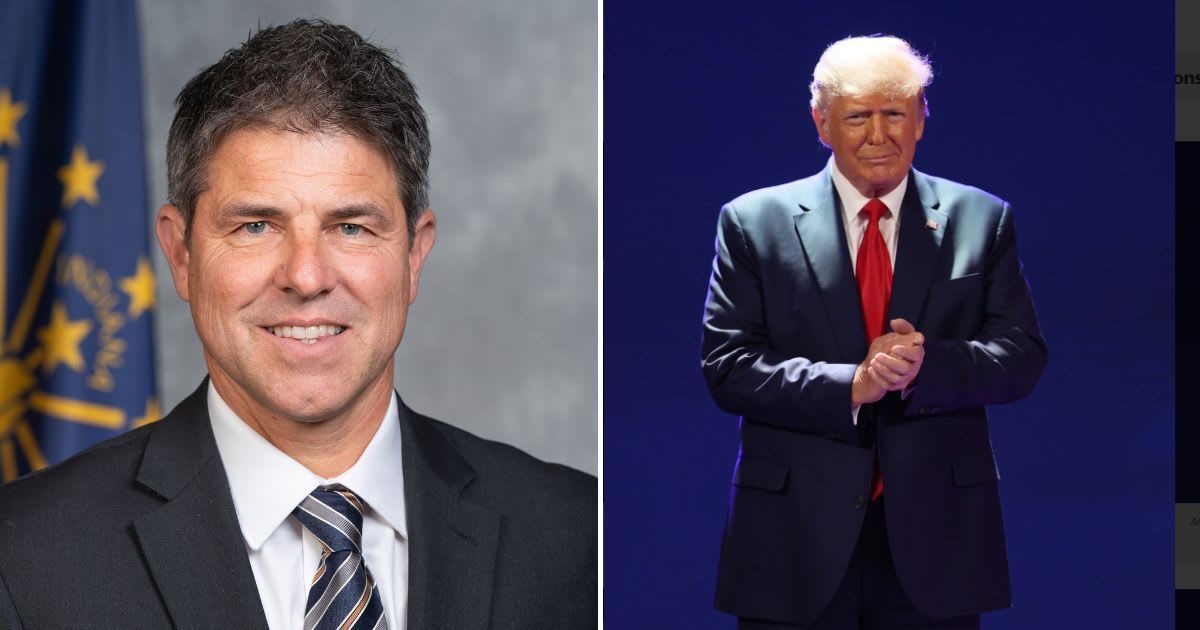 Sen Rodric Bray had opposed President Donald Trump's redistricting bill, which sought to redraw Indiana's House map to favor Republicans in 2026 (Getty Images, Indiana Senate Republicans)